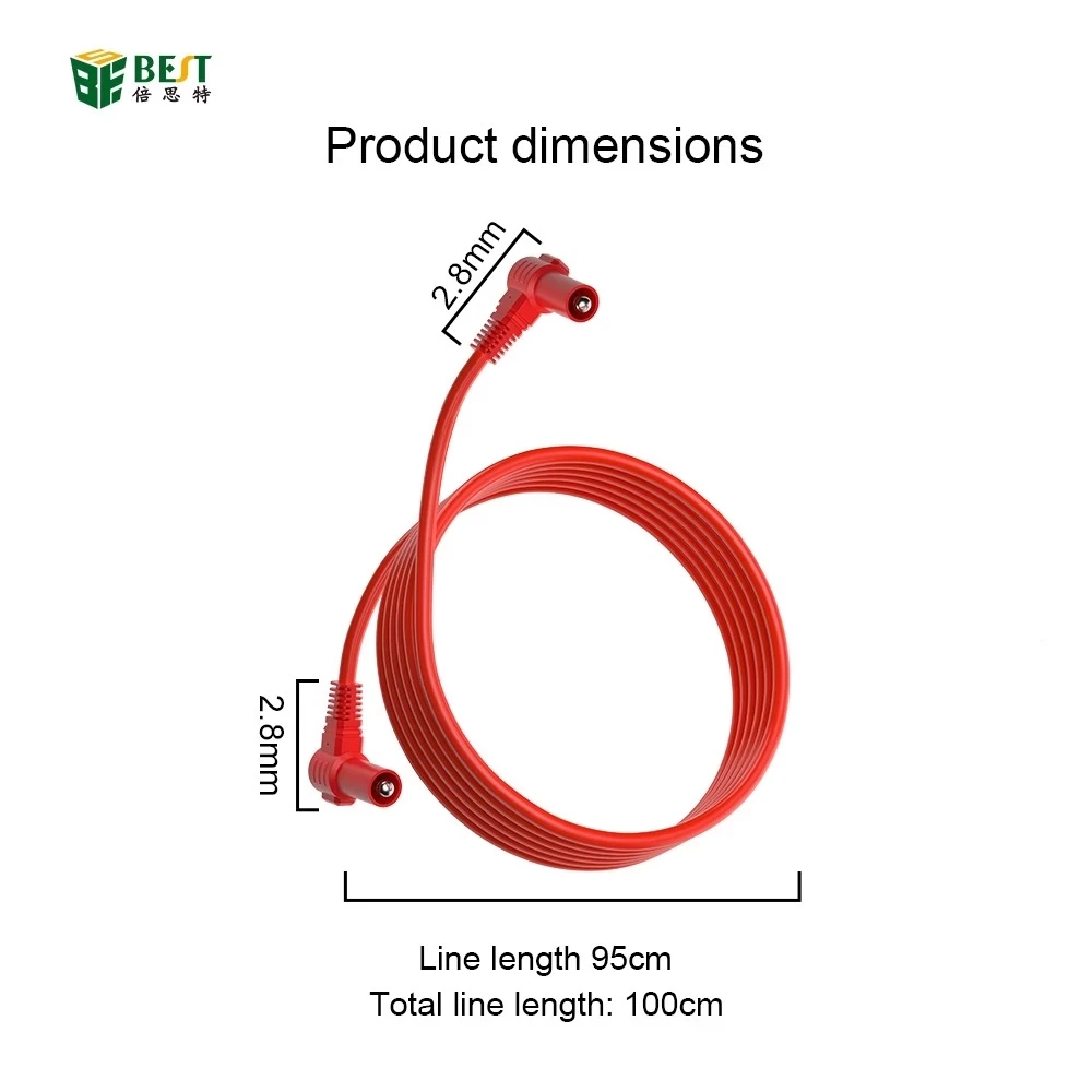 BST-040-JP 2000V 20A Antifreeze Banana Double-Head Connection Test Soft Silicone Wire For Multimeter Test Connection Calibration