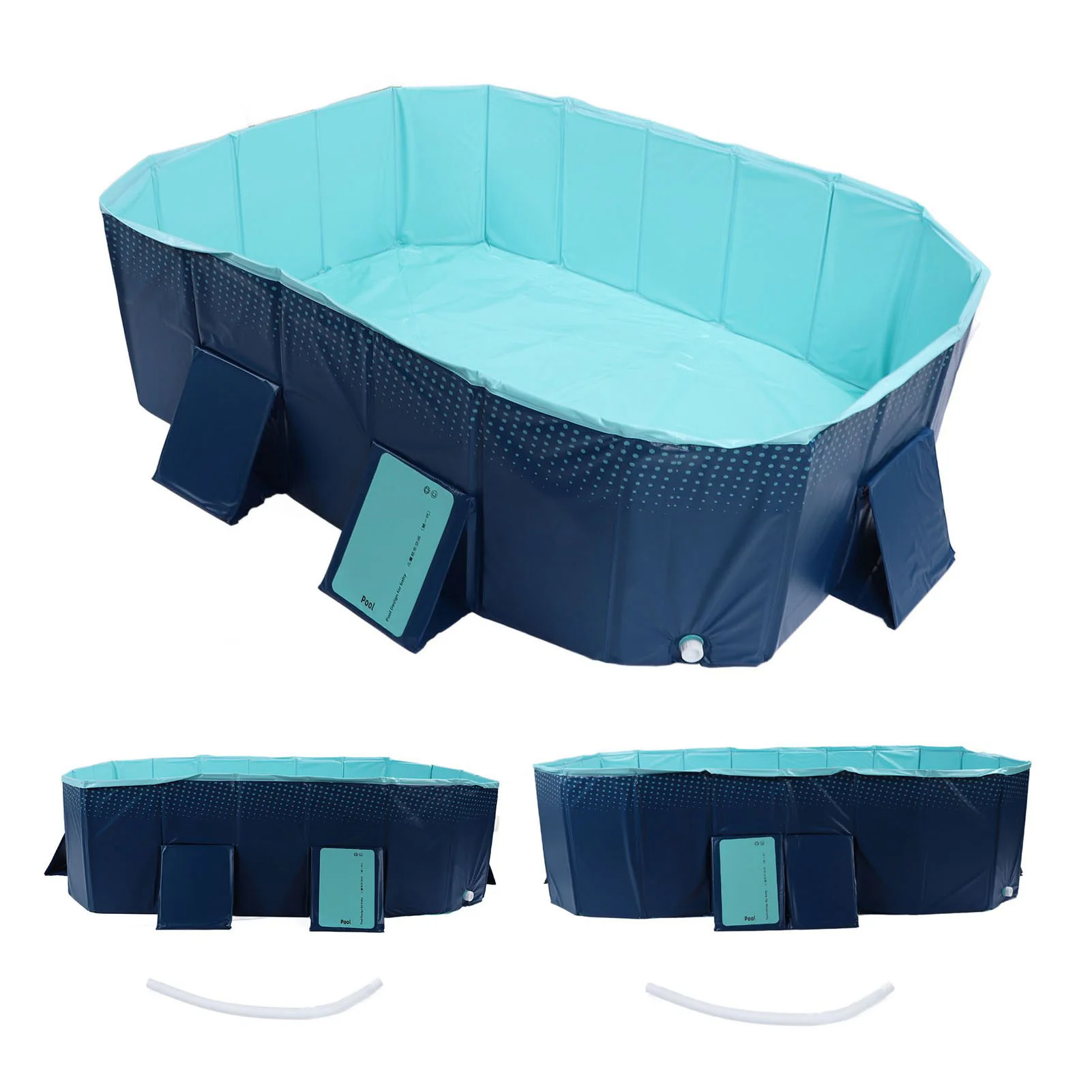 Foldable Kids Pool Foldable Pool Non Inflatable Thickened Wear Resistant Portable Swimming Pool for Outdoor Backyard Kids Dogs