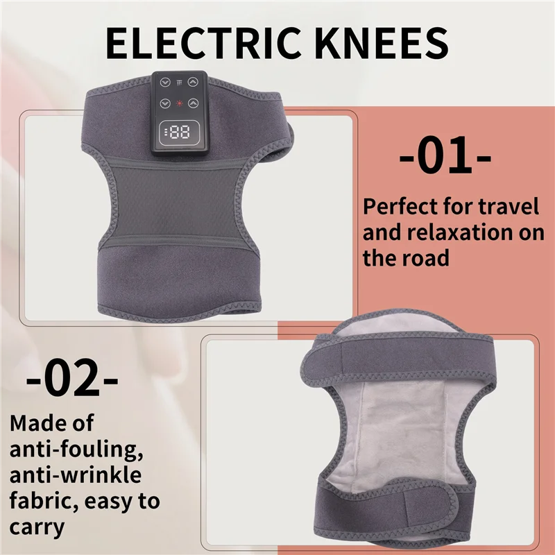 

A69M-Беспроводной массажер для колена, беспроводной массажер для колена, 3Dкообразный дизайн с интеллектуальным таймером