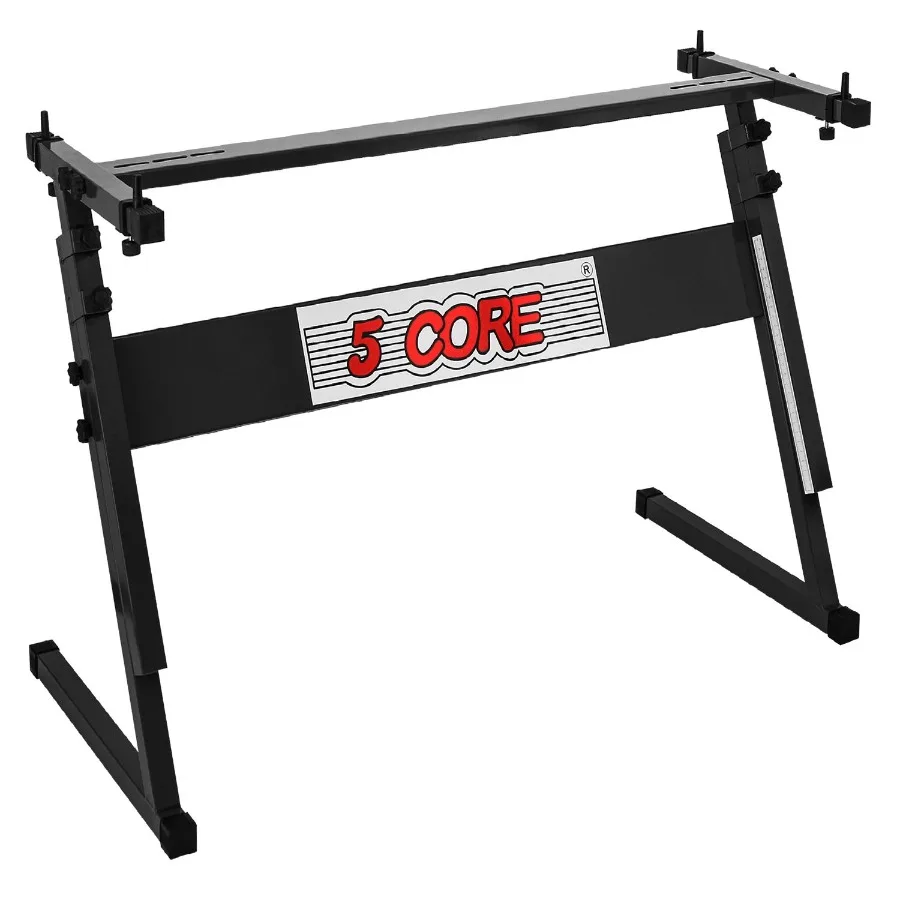 

5 CORE Keyboard Stand Z Style Adjustable Electric Piano Riser Foldable Sturdy Lift Holder For 54 61 Keys Instruments Black KS Z