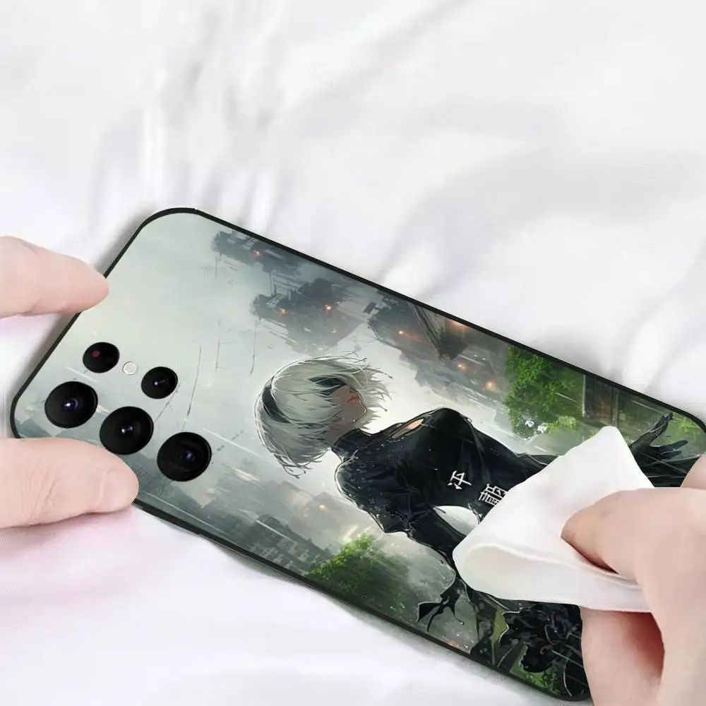 حافظة هاتف لعبة Nier Automata لهاتف S Series S20 S21 S22 S23 S24 FE Plus Ultra غطاء ناعم من مادة البولي يوريثان الناعمة والصديقة للبشرة #4