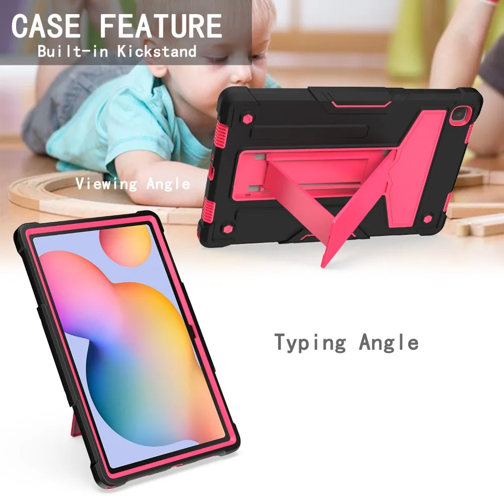 สําหรับ Samsung Galaxy Tab A7 10.4 SM-T500 T505 T507 Heavy Duty กันกระแทกพร้อมขาตั้งสําหรับ Tab A7 10.4 นิ้ว