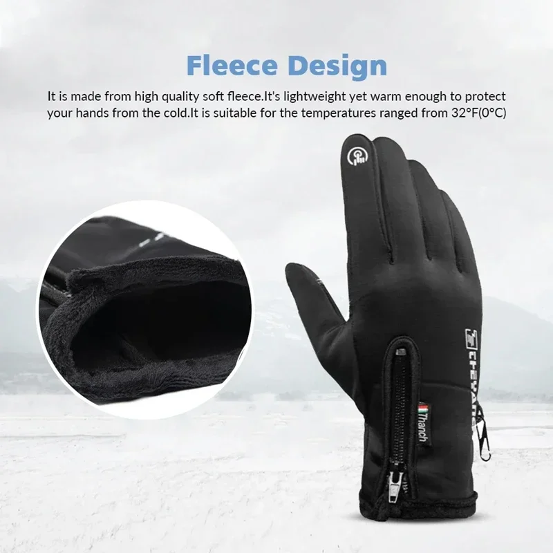 Winter Gloves Waterproof Thermal Touch Screen Thermal Windproof Warm Gloves Cold Weather Running Sports Hiking Ski Gloves 2026