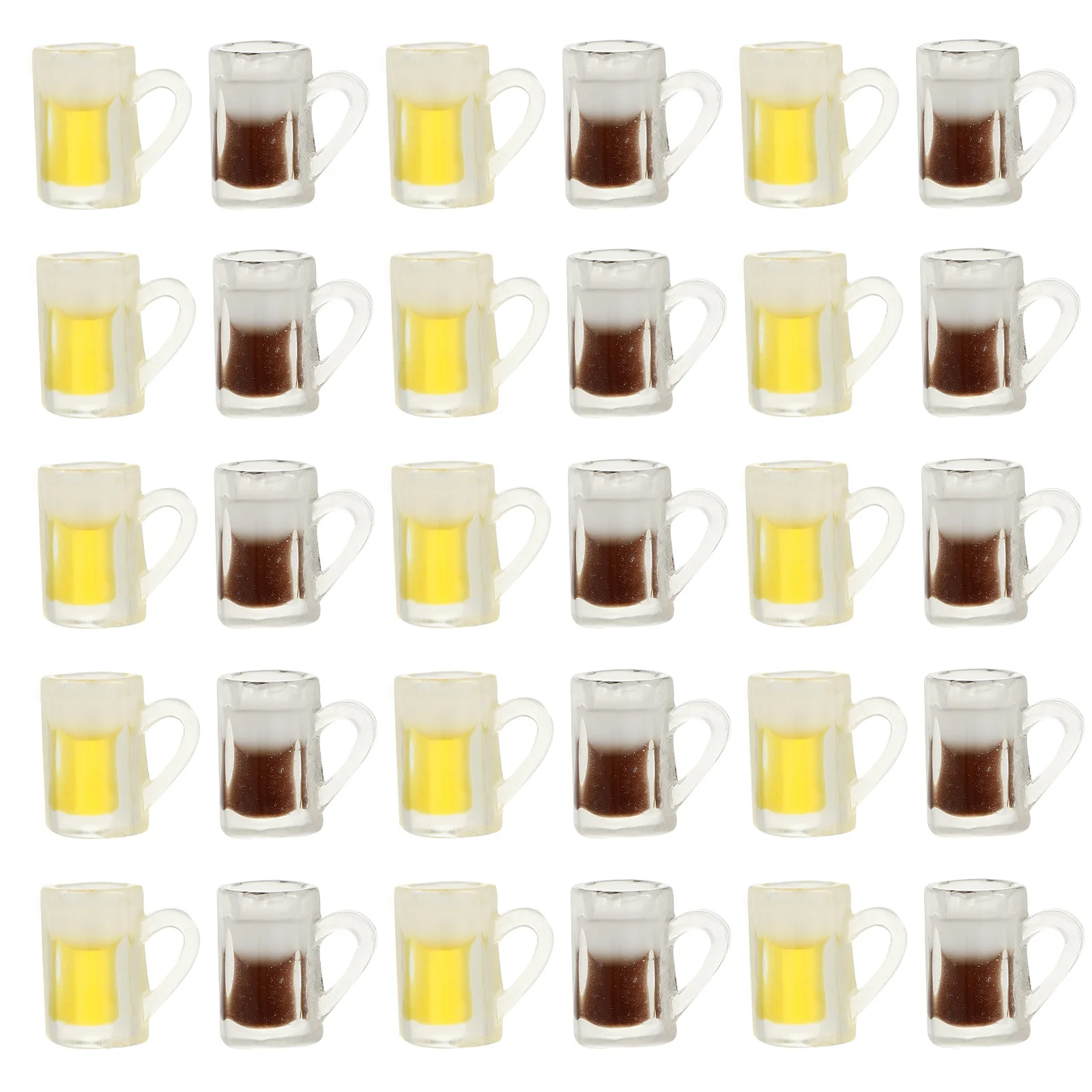 30 stücke Flasche Handwerk Zubehör Mini Tassen Für Diy Puppenhaus Küche Dekor Harz Miniatur Handwerk Puppenhaus Bier Harz Bier