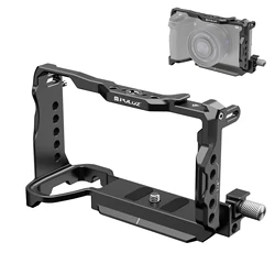 PULUZ for Sony A6700 Metal Camera Cage Stabilizer Rig Aluminum Alloy with 1/4 & 3/8 Screw Holes for Sony A6700