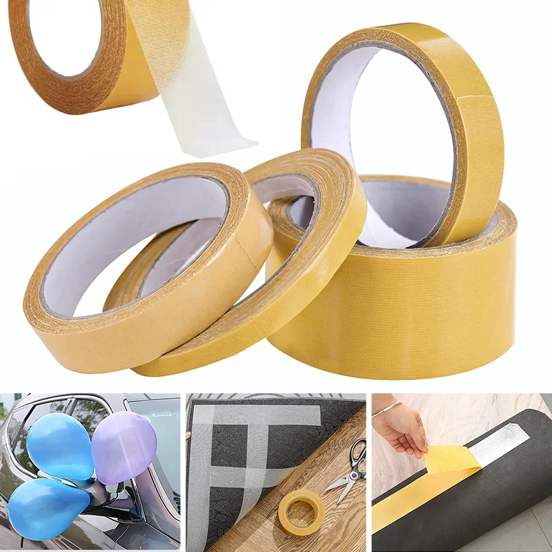 5M Strong Fixation Double Sided Tape Translucent Mesh Waterproof Traceless High Viscosity Adhesive Tape Cloth Base Tapes