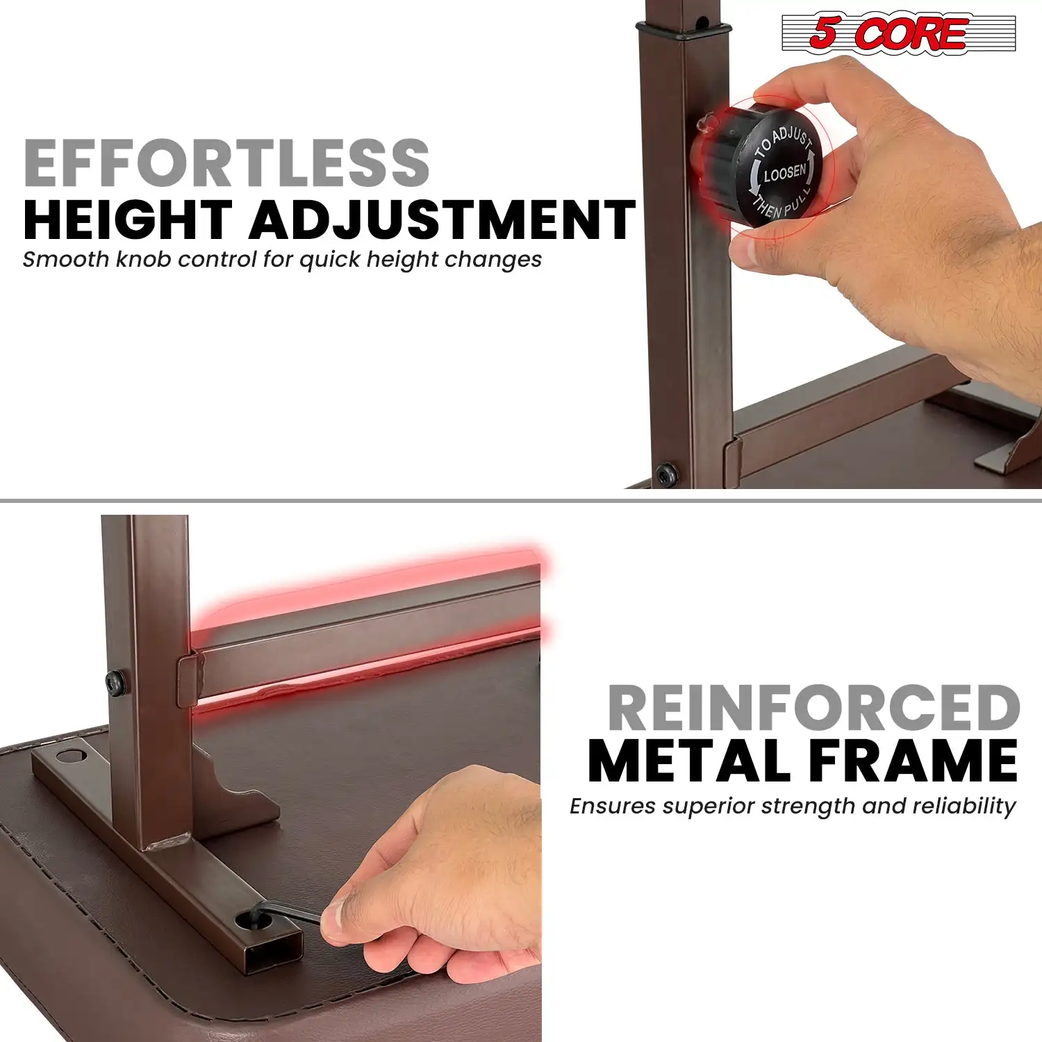 5 الأساسية لوحة المفاتيح مقعد البيانو البراز سميكة مبطن مقعد ارتفاع قابل للتعديل لوحة المفاتيح كرسي KBB H-ADJ BR