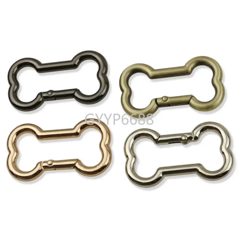 10-50-100PCS 20MM 32MM 38MM Metal Bone Shape Ring Buckle For Bags Shoulder Belt Strap Open Clasp Clips Keychain Hook Accessories