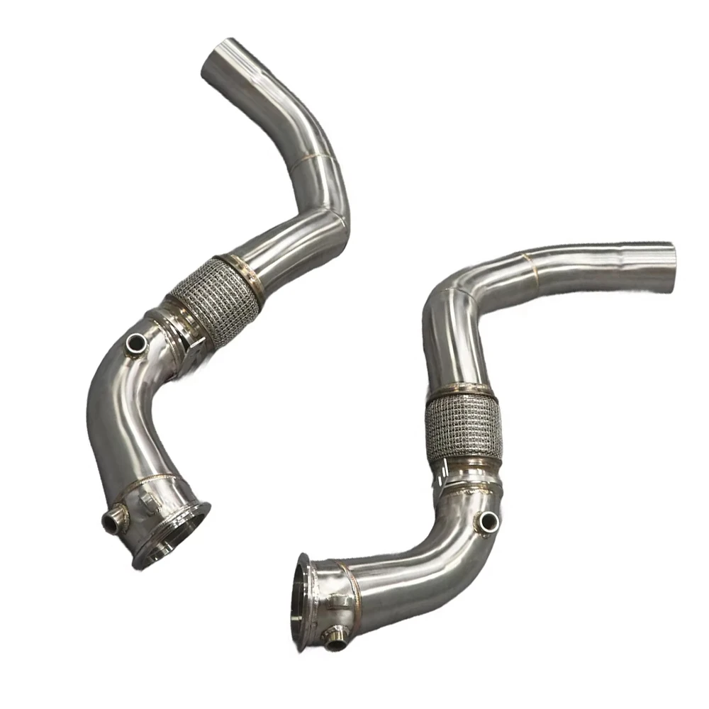 2019-2022 for  X5M X6M Tuning Exhaust Header Downpipe for S63B44B 4.4T 304 Stainless Steel New Condition F95 F96 Exhaust