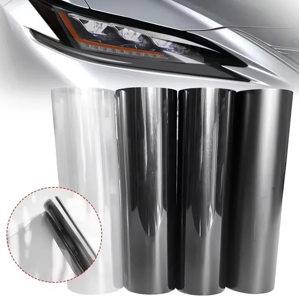 40*60cm/120cm Car Light Film Headlight Fog Light Taillight Black Vinyl Film Sticker Self-Adhesive Motorcycle Wrap Car Decoration
