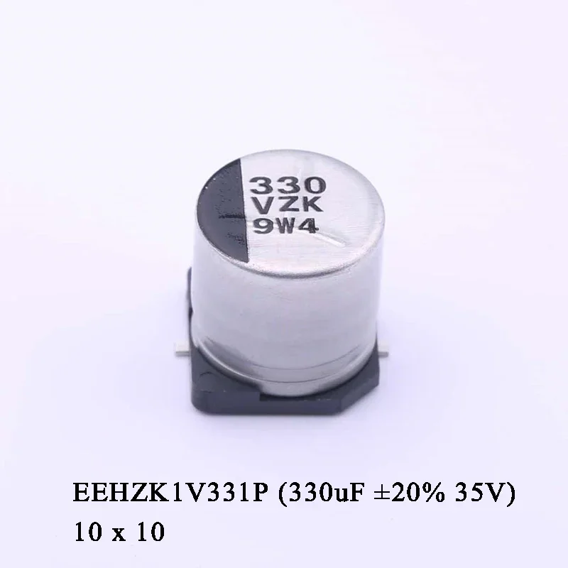 

10-100Pcs EEHZK1V331P 330uF ±20% 35V 10X10 Automotive SMD Polymer Aluminum Electrolytic Capacitor In Stock