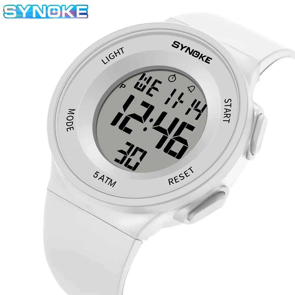 Synoke Digital Watches Lady Sports Luminous Multifunction Waterproof Chrono Wristwatch Outdoor Girls Fashion Student Watch New