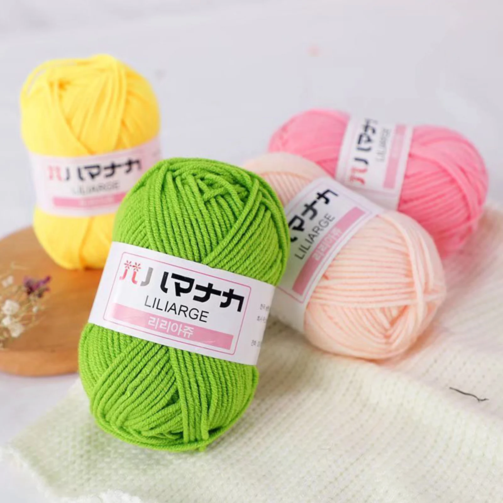 

DIY Crochet Yarns 1Roll Wool Yarn Anti-static Anti-tangle Yarns Knitting Hand Crafting Bag Doll Blanket Sewing Arts Crafts Gifts