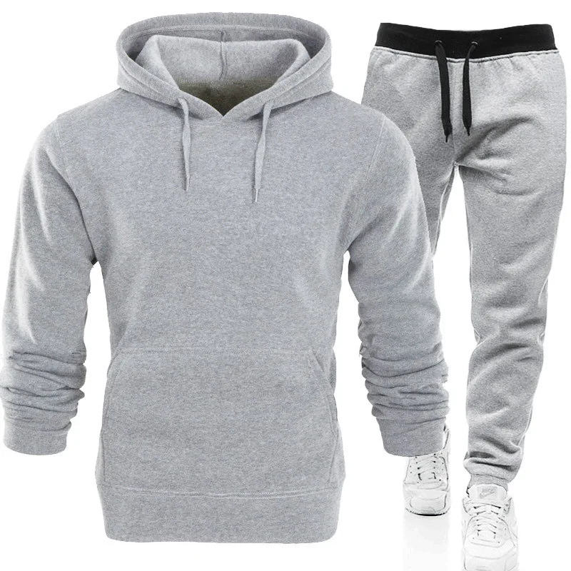 2024 Winter Hoodie Sets Men Fashion Fleece Red Hoodies Black Brand Pants Casual Jogger Suit Tracksuit Sweatshirt Woman Pullover