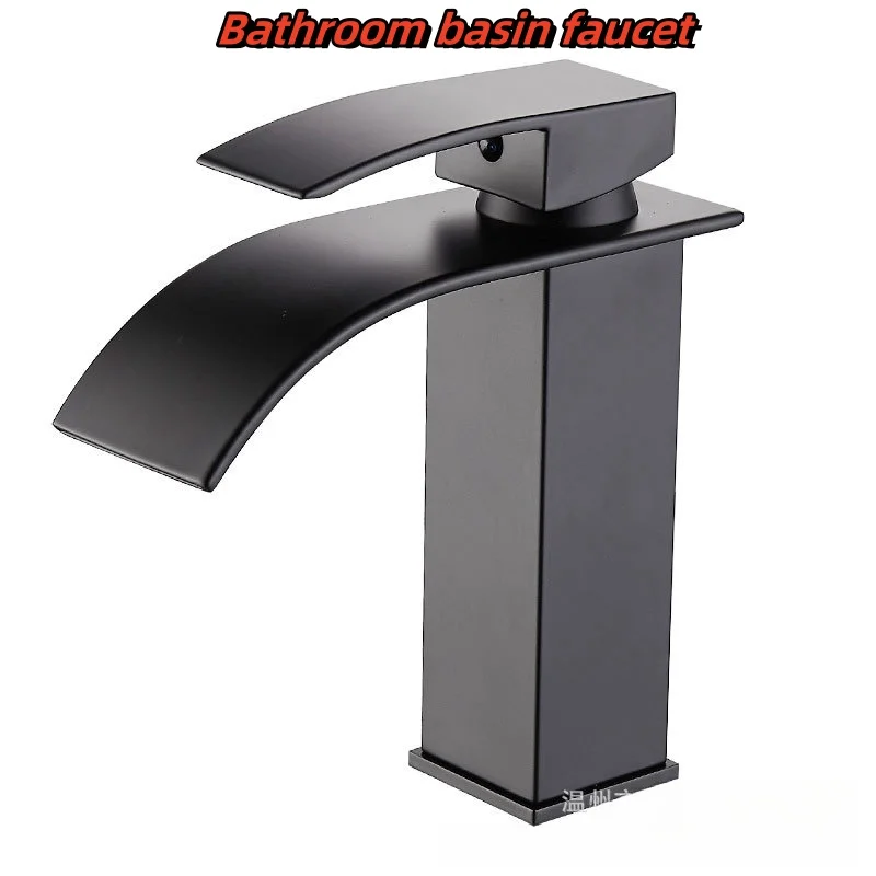 

Top Basin, Bottom Basin, Waterfall Faucet, Black, White, Gold, Painted Hot and Cold Basin, Faucet, Washbasin.