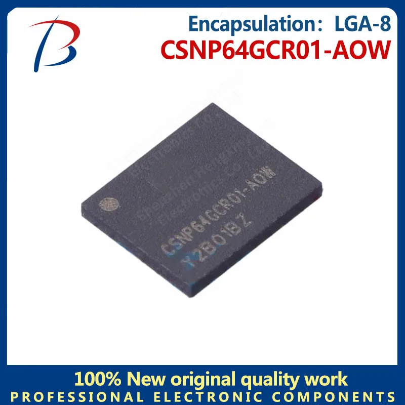 1PCS 64Gbit NAND FLASH CSNP64GCR01-AOW  LGA-8(7x8.5) 50MHz