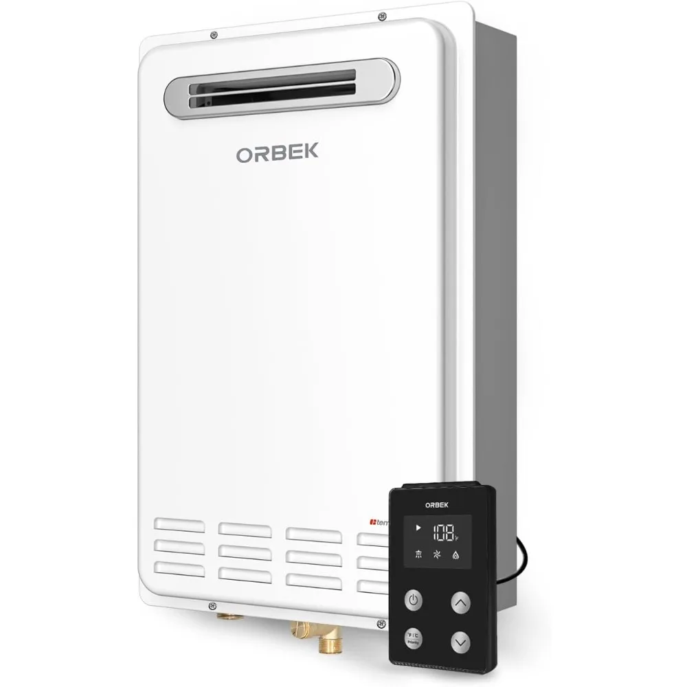 120,000 BTU Residential Propane Gas Tankless Water Heater, ORBEK 3/4