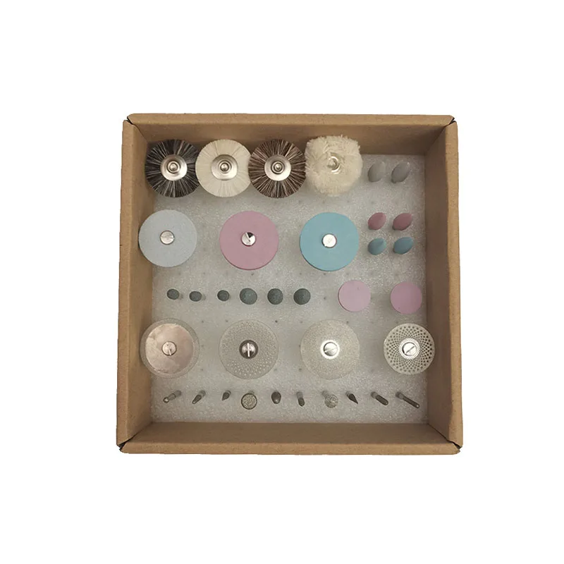 35pcs/Set Dental Popular HP Kit  for Grinding or Polish Ceramics Porcelain Diamond Burs Brush Dentist Lab Tool Materials