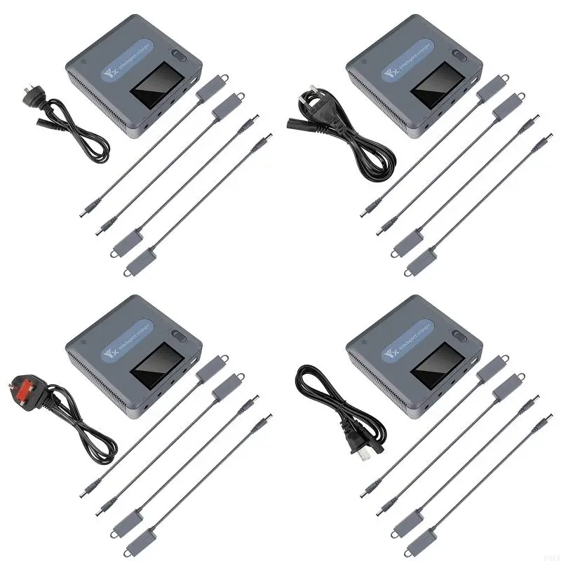 

P9FA 6 in 1 Battery Charging Hub Digital Display with LCD Display Screen Rapid Multi Parallel Charging for for Mavic 3