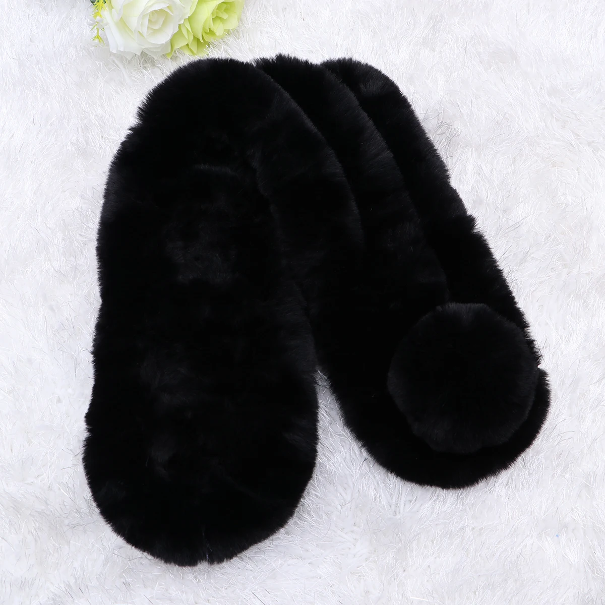 

Warm Keeping Winter Fashion Faux Rabbit Hair Ring Scarf Brown for Women Girls Soft Lightweight Winter Scarf for Women