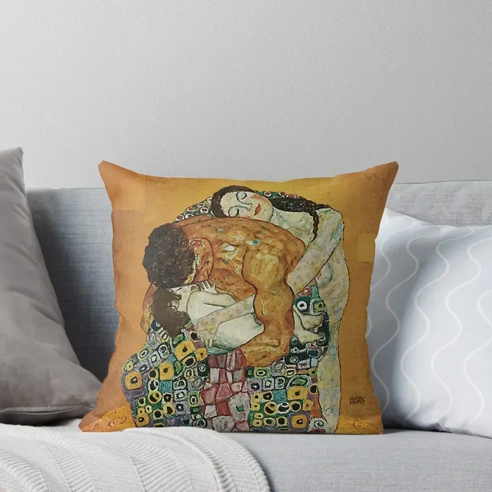 Gustav Klimt the Family Embrace Throw Pillow Luxury Living Room Decorative Cushions Sofa Cushion pillow