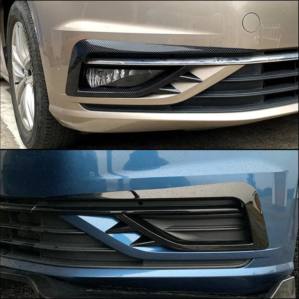 Acessório de Acabamento para Farol de Neblina Dianteiro e Grade do Para-choque, Estilo Lâmina de Vento e Sobrancelha, Compatível com VW Golf 7 MK7 Golf7 MK7.5 VII 2017-2022