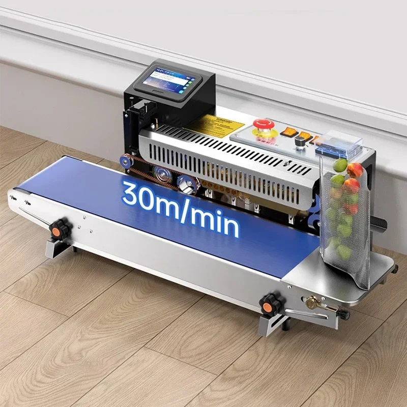 SP9 Sealing Machine With Coding Inkjet Printer For Expiry Date Barcode QR Code Vacuum Heat Sealer Packing For Plastic Bag Food