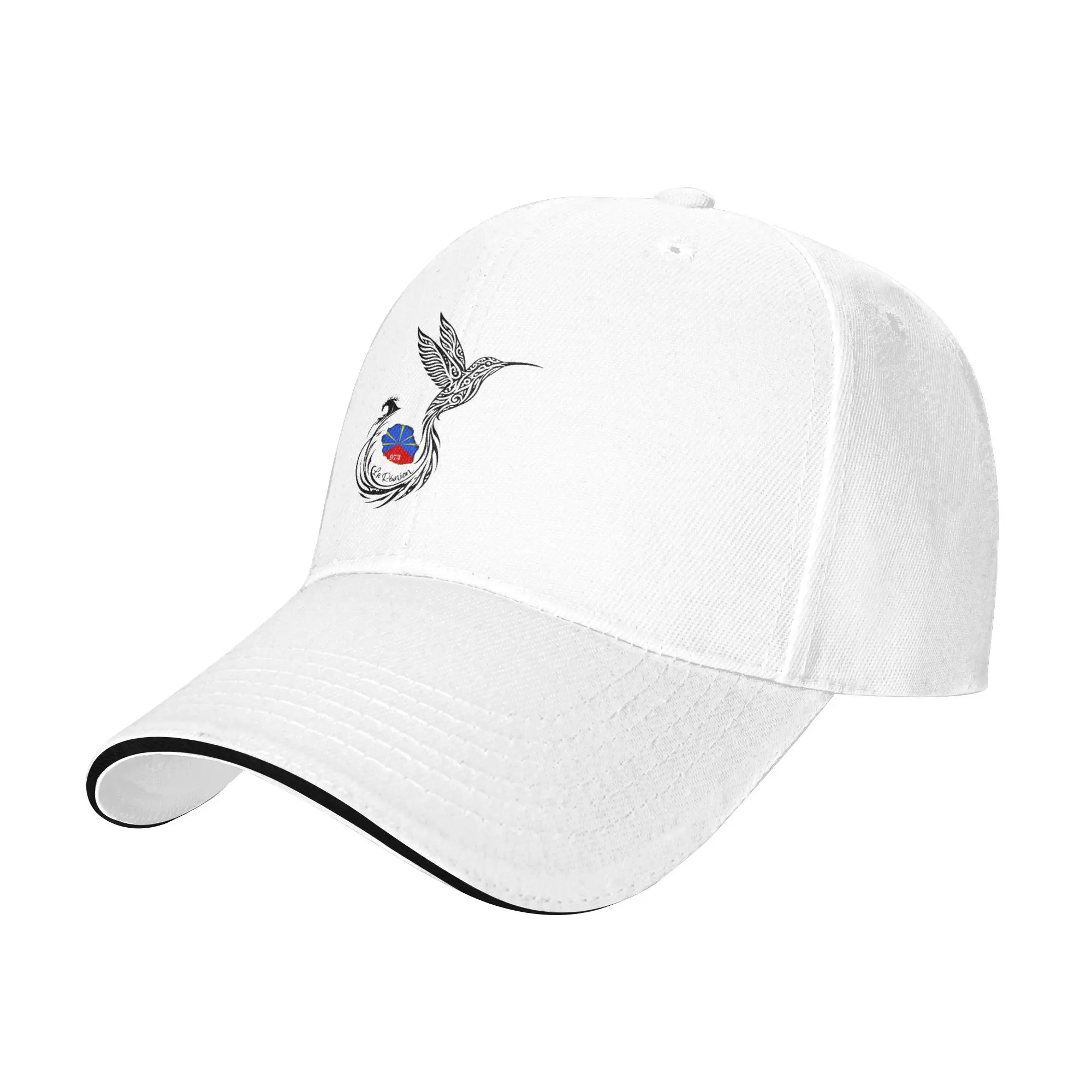 Colibri Hummingbird La Reunion 974 Sandwich Caps Unisex Vintage Baseball Caps Tribal Washable Sun Caps All seasons Hat Adult