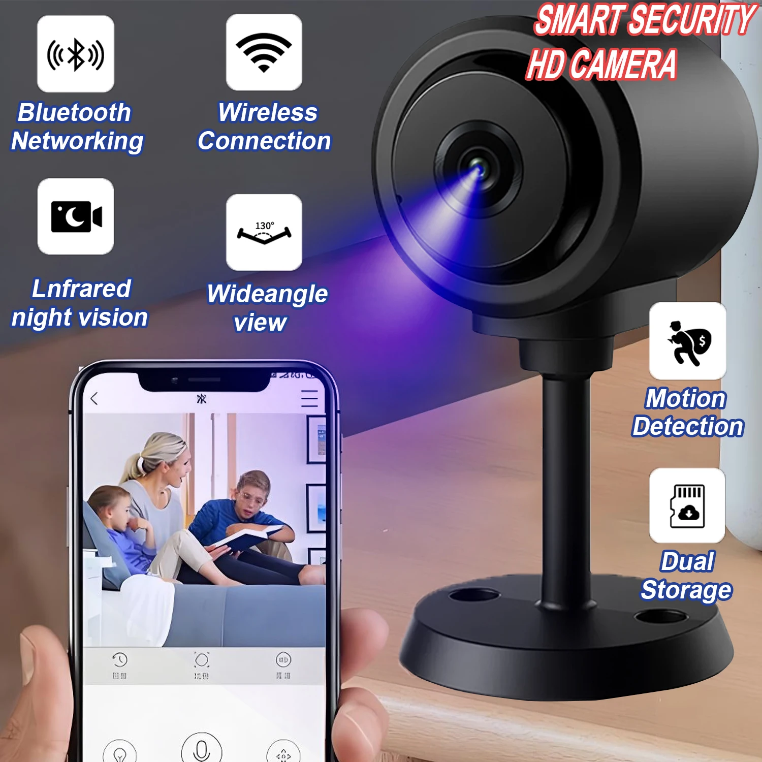 

Камера Mini C1 в стиле 2025 года, беспроводная Wi-Fi, удаленная HD-камера со встроенной батареей, интеллектуальное обновленное видео 1080P, ночная домашняя камера безопасности