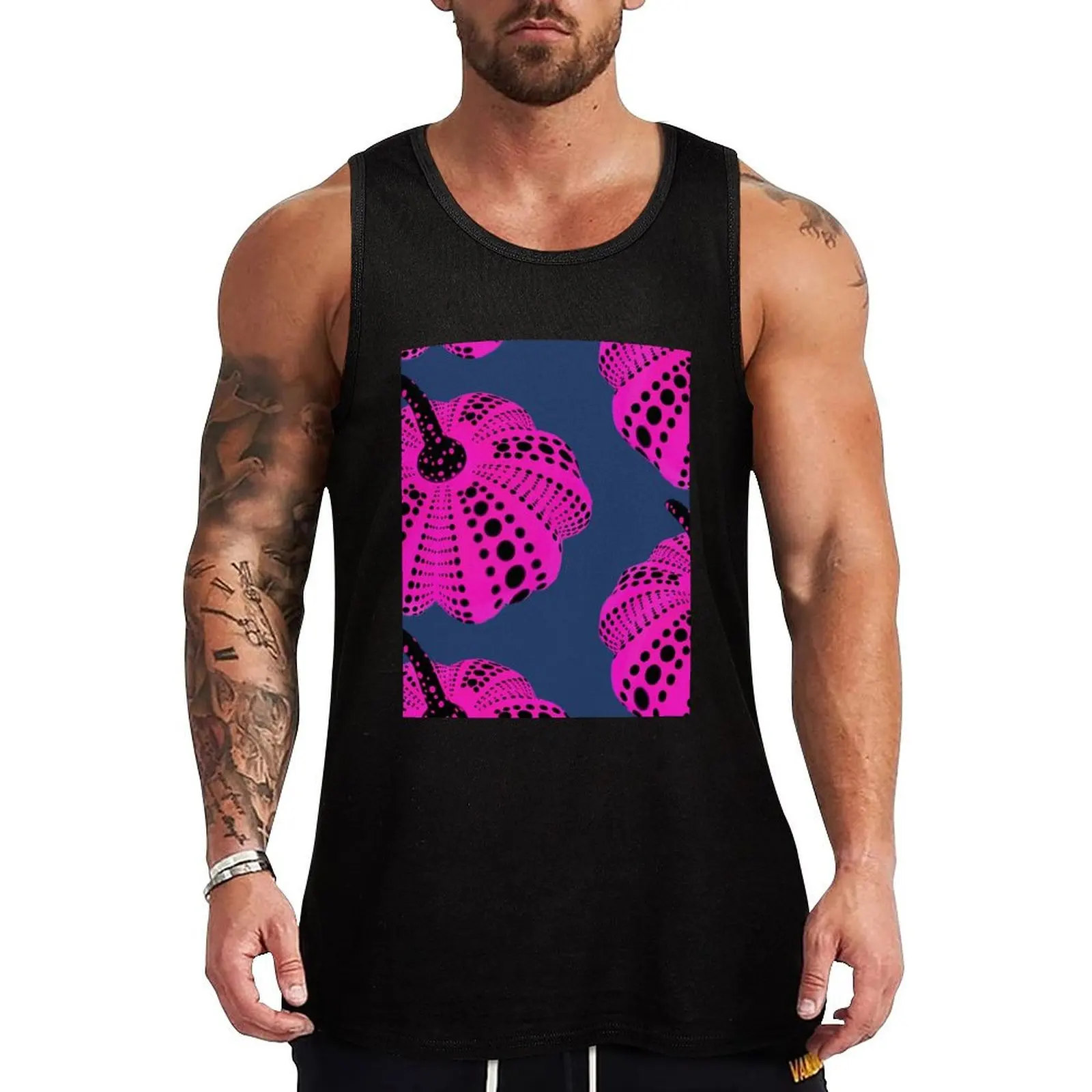 

Polka Dot Pumpkin Tank Top summer 2025 gym accessories men Men's tops fitness
