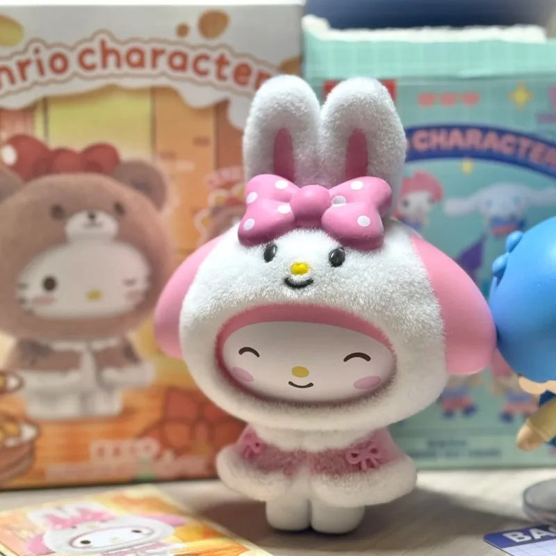 Genuine In Stock Sanrio Little Cloak Series Blind Box Flocked Kuromi Face-Changing Cute Doll Collectible Ornament Birthday Gifts view 3