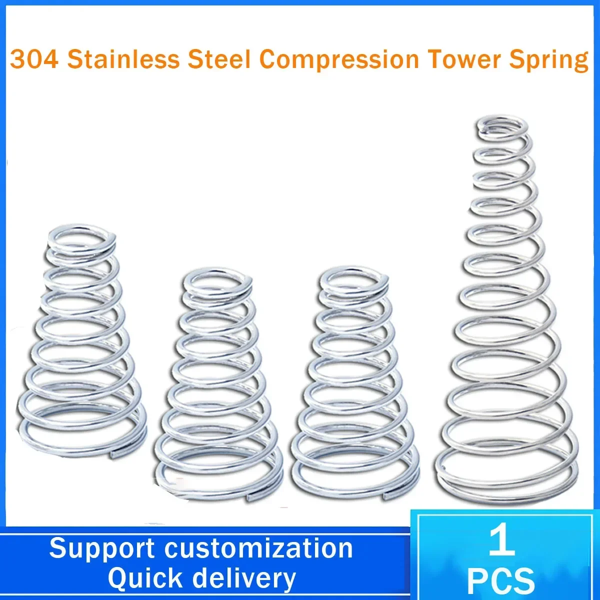 

1pcs/lot 304 Stainless Steel Conical Compression Tower Spring Wire Diameter 0.4mm 0.5mm 0.7mm Support Customization