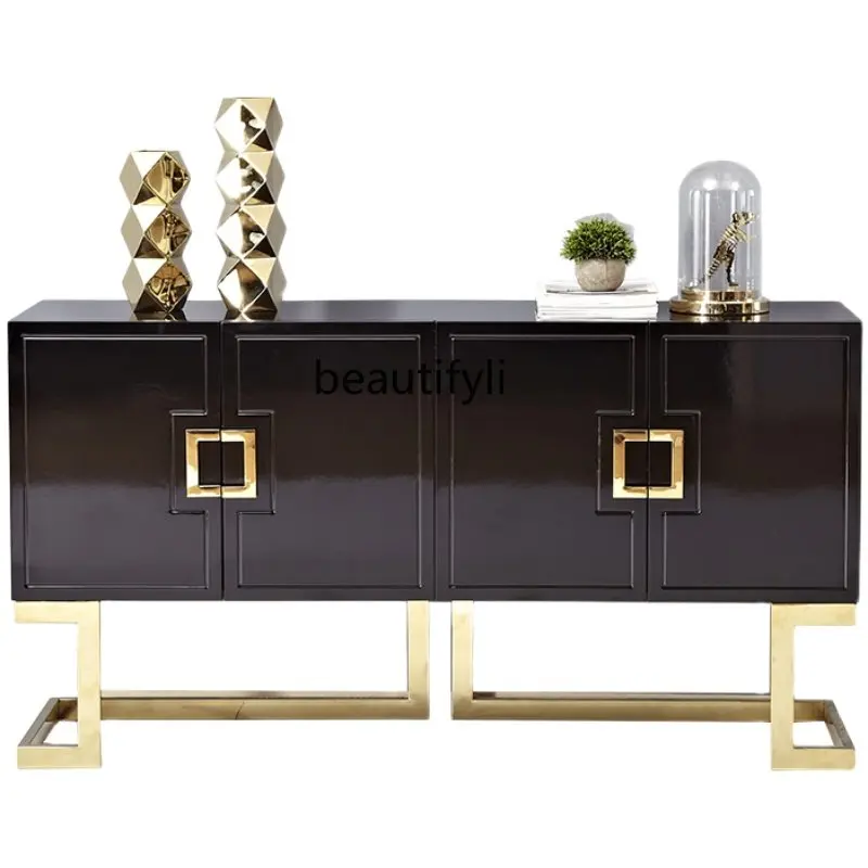 

Italian Minimalist Piano Paint Sideboard Cabinet Modern Minimalist Tea Side Cabinet Storage Wine Cabinet furniture