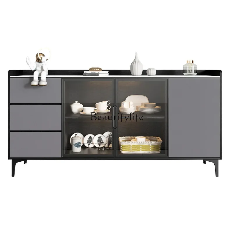 

Side cabinet Modern simple rock slab storage porch tableware side cabinet