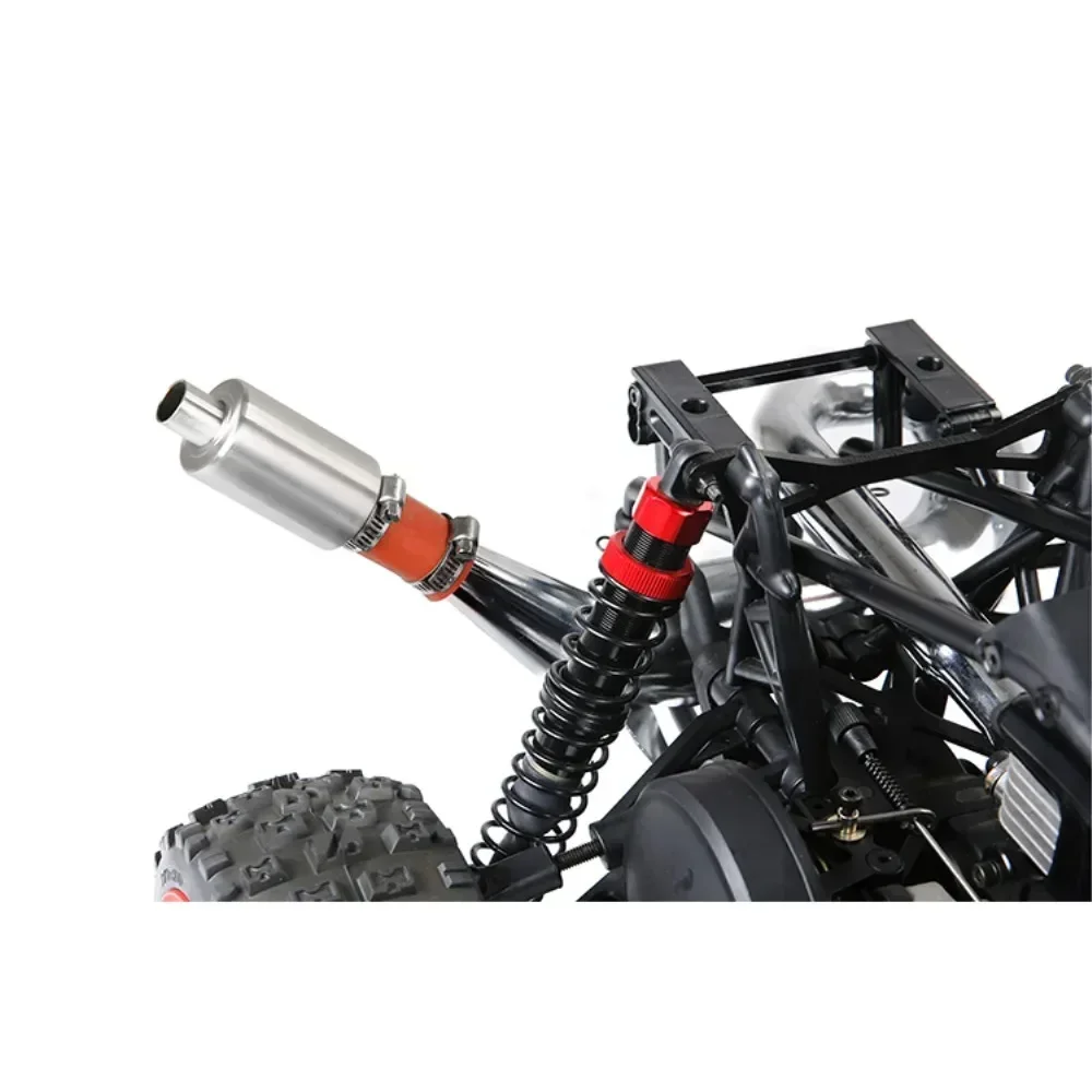 1Set In Acciaio Inox Tubo Di Scarico Marmitta Silenziatore Kit Per HPI BAJA ROVAN 5B 5T 5SC LOSI TDBX FS 1/5 RC Auto