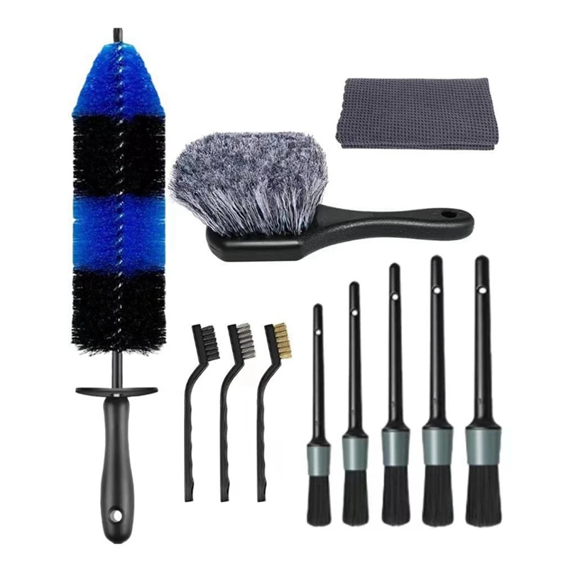 

Car Detailing Brush Set, Car Wheel Tire Brush Set, Car Detailing Kit For Cleaning Wheels, Interior,Exterior Durable Easy Install