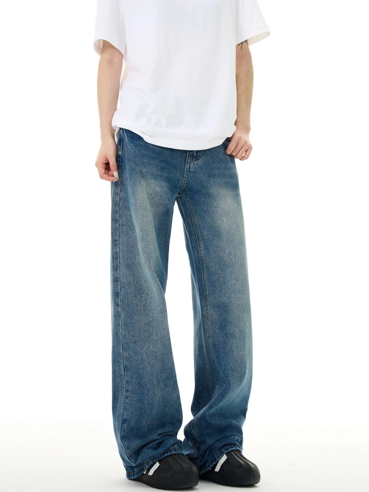 

Весенние свободные мужские джинсы, повседневная студенческая одежда, удобные прямые длинные брюки, прочная повседневная одежда на молнии