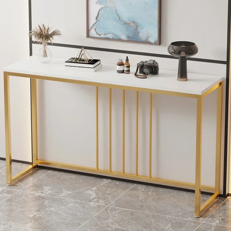 

Modern Home Console Table High-looking and Light Luxury Storage Display Shelf Narrow Table for Hallway Entryway Living Room