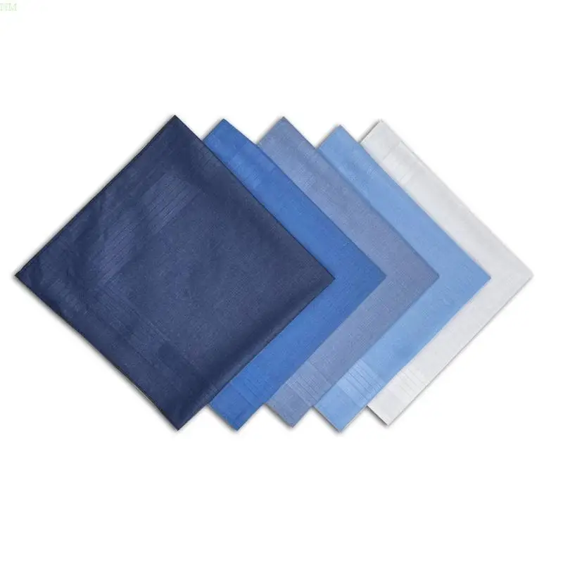 Pocket Handkerchief Cotton Hankies 16x16inch Large Bandana Sweat Absorb Gifts Wholesale Drop Shipping