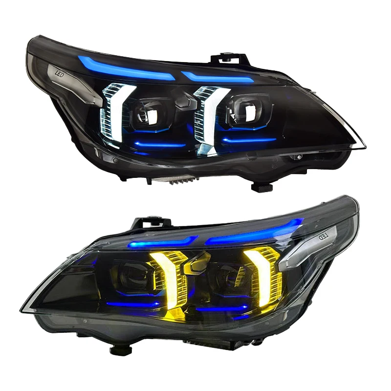 

STLFMJ for BMWs 5 Series E60 Headlamps 2003 2010 E60 Front Light Upgrade Head Light Car Lamp Accessories E60 LED Headlights