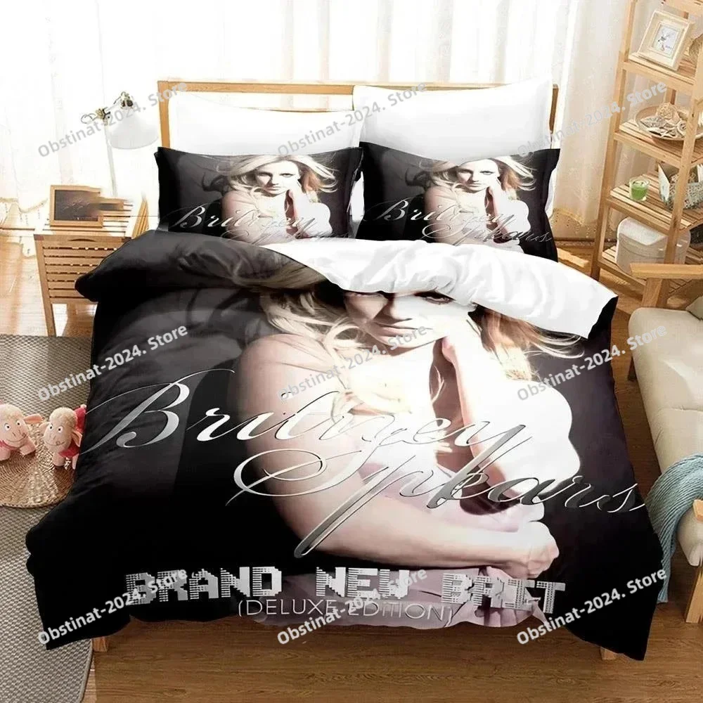 

3D Printed Britney Spears Bedding Set Pillowcase Duvet Cover 3Pcs Double Twin Full Queen King Adult Kids Bedclothes Quilt Cover