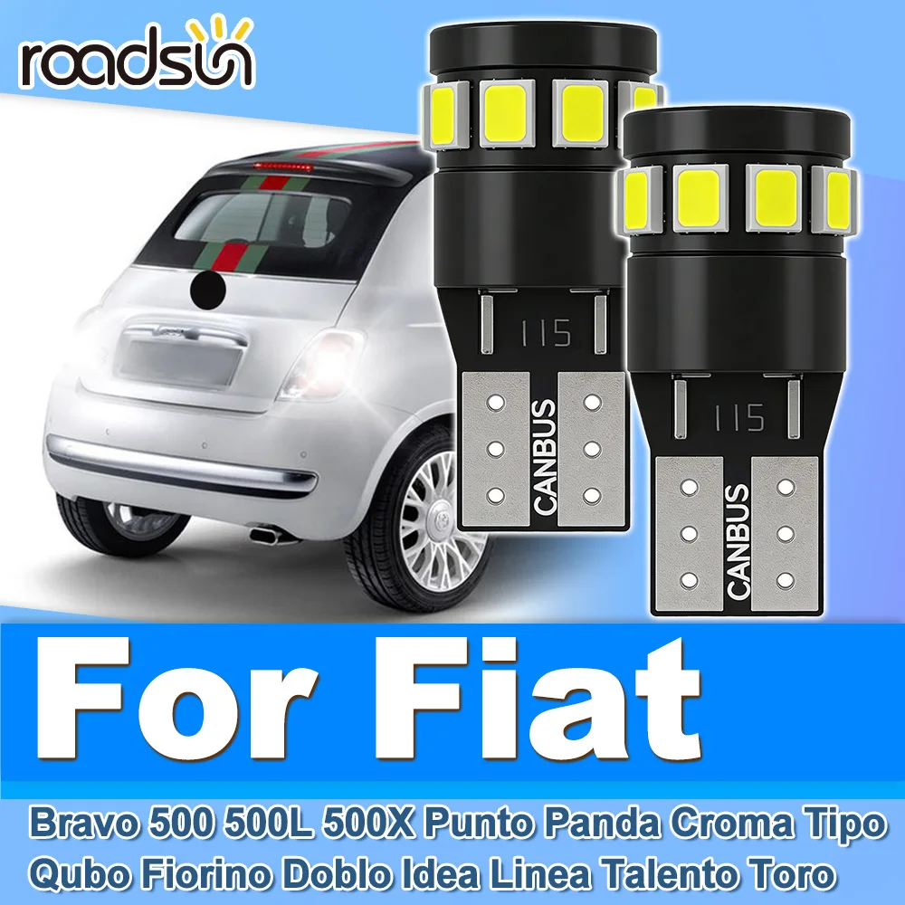 Lâmpada de Sinalização LED Canbus Roadsun para Fiat Bravo 500 500L 500X Punto Panda Croma Tipo Qubo Fiorino Doblo Idea Linea Talento Toro