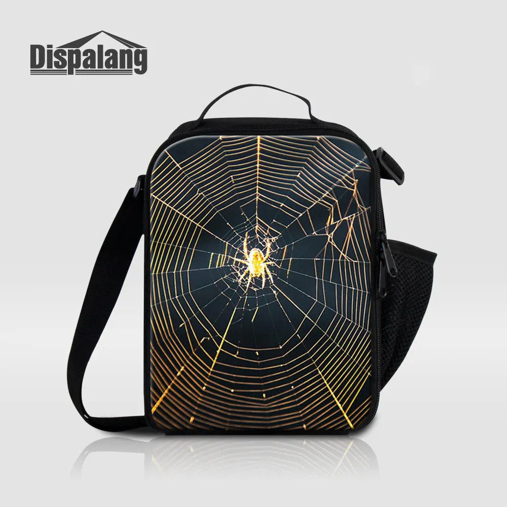 

Animal Spider Printed Lunch Bags Children Insulated Lunch Box Boys Custom School Messenger Crossbody Lunch Sack For Food