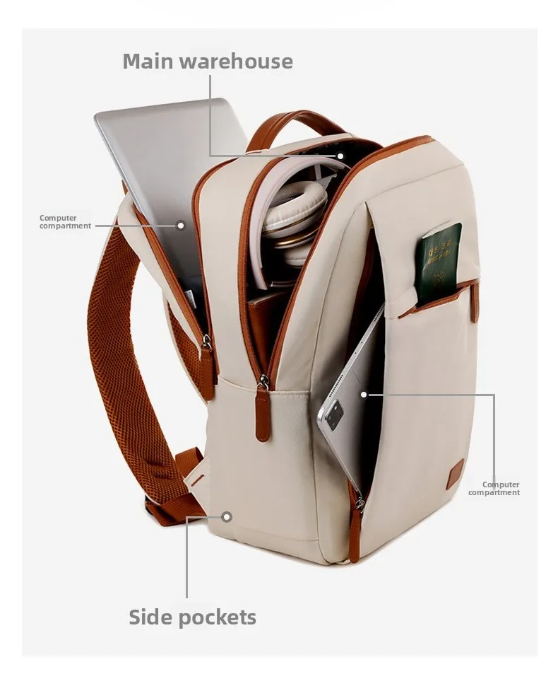 New Fashionable Backpack, Multi-functional Business USB Charging Backpack, Casual Computer Backpack, Large-capacity Travel Bag