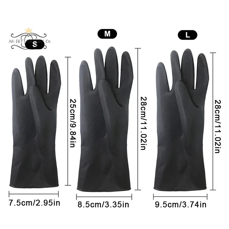 

Hair Dye Glove Professional Hairdressing Tool For Hair Styling And Dyeing Thick Latex Black Corrosion Resistance High Elasticity