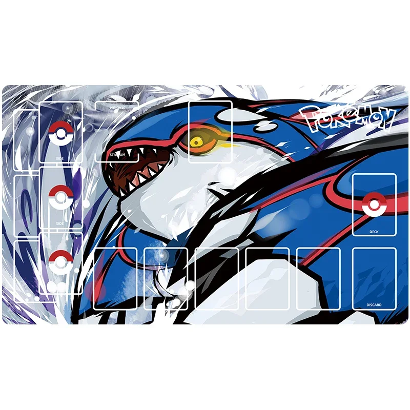 60*35*0.2cm Anime Pokemon GAME PTCG Dedicated Card Playmat Battle Against Pikachu Charizard Gengar Kyurem Kyogre Gifts Toys