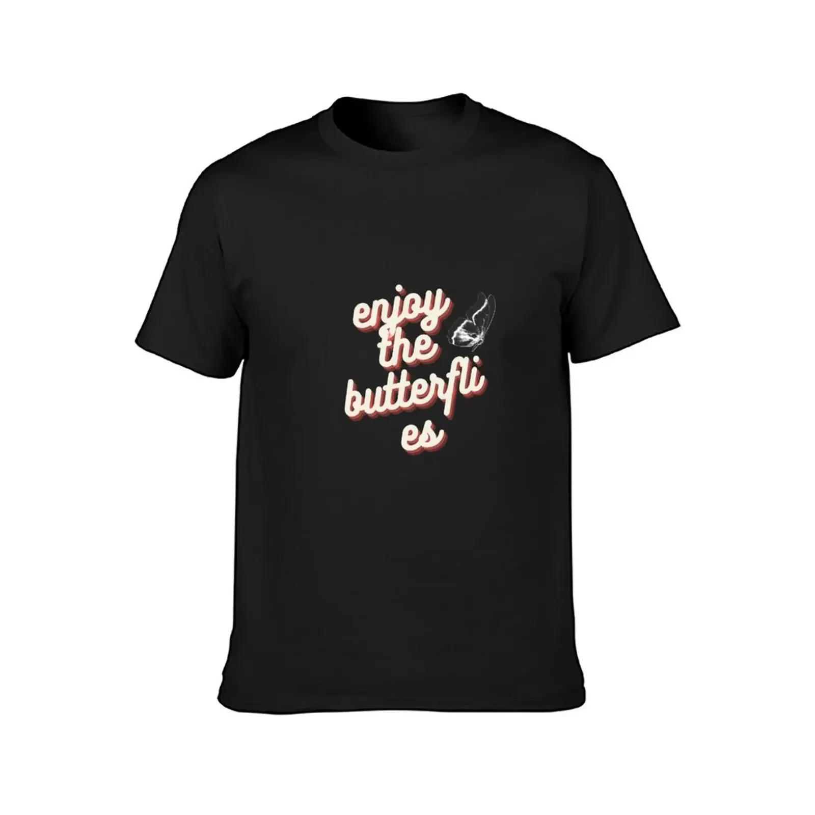 enjoy the butterflies T-Shirt graphic t shirts sports fans Men's t-shirt