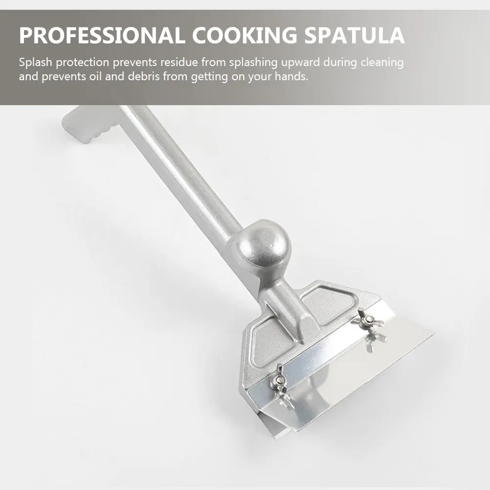 

Stainless Steel Grill Scraper Heavy Duty Wide Blade Bbq Griddle Cleaning Tool Ergonomic Handle Splash Guard Food Scraper