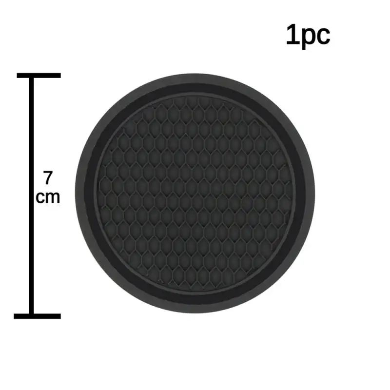 Posavasos de inserción antideslizante para coche, portavasos negro, almohadillas, accesorios interiores, Universal, se adapta perfectamente a la mayoría de las tazas