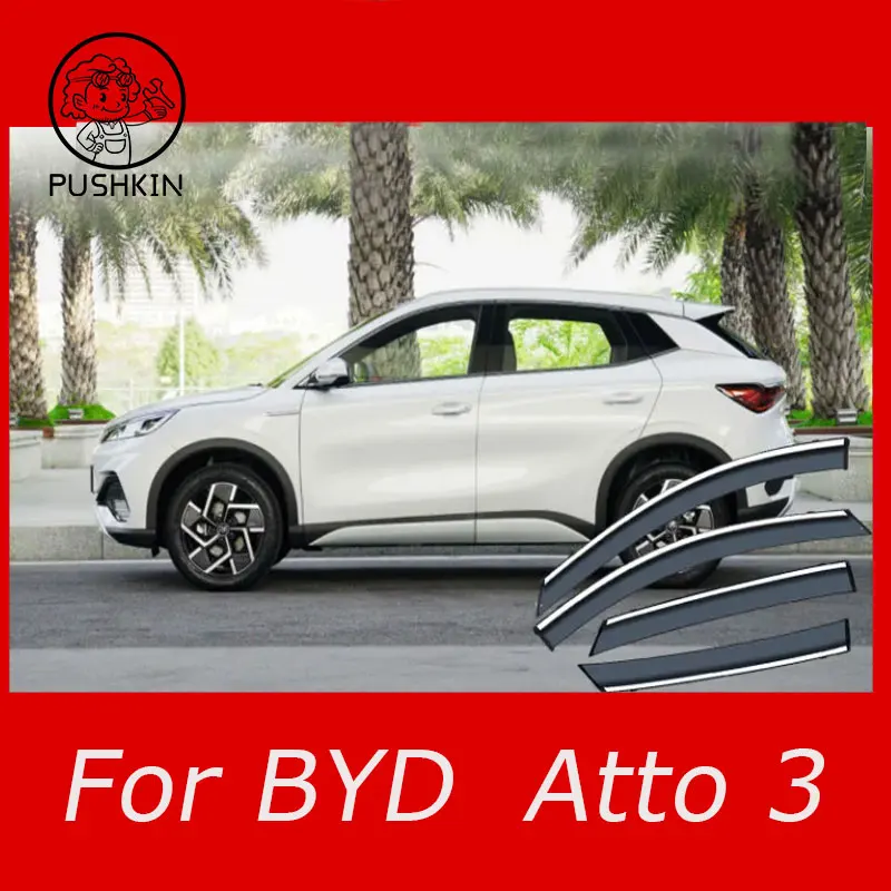 For BYD ATTO 3 EV 2022 2023 2024 2025 Window Visor Wind Deflectors Visors Rain Guard Door Visor Vent Shades Ventvisor